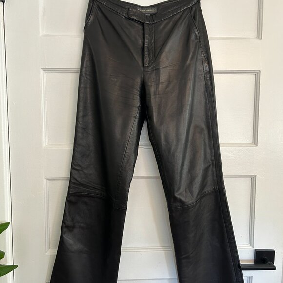 Vintage Y2K 2000 Banana Republic Leather Pants - Picture 1 of 8
